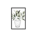 Picture of Leaves in Fun Vase I _GroupedProduct_Rectangle_Portrait_Canvas_Framed_