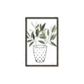 Picture of Leaves in Fun Vase I _GroupedProduct_Rectangle_Portrait_Canvas_Framed_