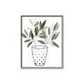 Picture of Leaves in Fun Vase I _GroupedProduct_Rectangle_Portrait_Canvas_Framed_