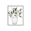 Picture of Leaves in Fun Vase I _GroupedProduct_Rectangle_Portrait_Canvas_Framed_