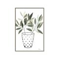 Picture of Leaves in Fun Vase I _GroupedProduct_Rectangle_Portrait_Canvas_Framed_