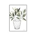 Picture of Leaves in Fun Vase I _GroupedProduct_Rectangle_Portrait_Canvas_Framed_