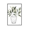 Picture of Leaves in Fun Vase I _GroupedProduct_Rectangle_Portrait_Canvas_Framed_
