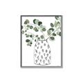 Picture of Leaves in Fun Vase II  _GroupedProduct_Rectangle_Portrait_Canvas_Framed_