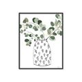 Picture of Leaves in Fun Vase II  _GroupedProduct_Rectangle_Portrait_Canvas_Framed_