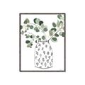 Picture of Leaves in Fun Vase II  _GroupedProduct_Rectangle_Portrait_Canvas_Framed_
