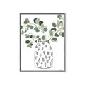 Picture of Leaves in Fun Vase II  _GroupedProduct_Rectangle_Portrait_Canvas_Framed_