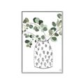 Picture of Leaves in Fun Vase II  _GroupedProduct_Rectangle_Portrait_Canvas_Framed_