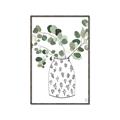 Picture of Leaves in Fun Vase II  _GroupedProduct_Rectangle_Portrait_Canvas_Framed_