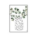Picture of Leaves in Fun Vase II  _GroupedProduct_Rectangle_Portrait_Canvas_Framed_