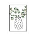 Picture of Leaves in Fun Vase II  _GroupedProduct_Rectangle_Portrait_Canvas_Framed_