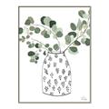Picture of Leaves in Fun Vase II  _GroupedProduct_Rectangle_Portrait_Canvas_Framed_