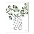 Picture of Leaves in Fun Vase II  _GroupedProduct_Rectangle_Portrait_Canvas_Framed_