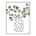 Picture of Leaves in Fun Vase II  _GroupedProduct_Rectangle_Portrait_Canvas_Framed_