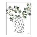 Picture of Leaves in Fun Vase II  _GroupedProduct_Rectangle_Portrait_Canvas_Framed_