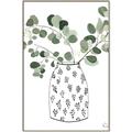 Picture of Leaves in Fun Vase II  _GroupedProduct_Rectangle_Portrait_Canvas_Framed_