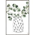 Picture of Leaves in Fun Vase II  _GroupedProduct_Rectangle_Portrait_Canvas_Framed_
