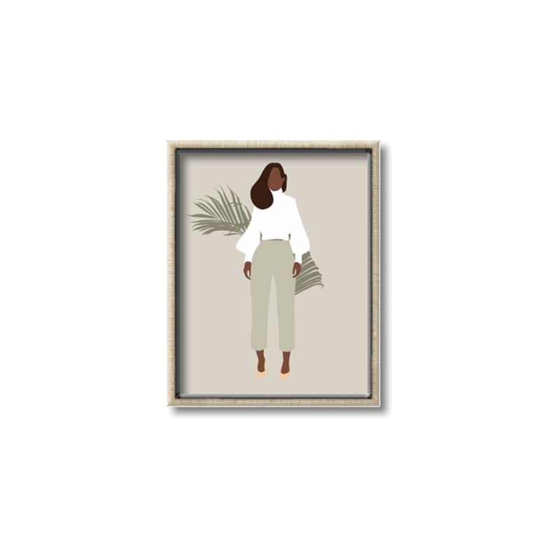 Picture of Palm Girl Fashion I _GroupedProduct_Rectangle_Portrait_Canvas_Framed_