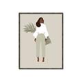 Picture of Palm Girl Fashion I _GroupedProduct_Rectangle_Portrait_Canvas_Framed_