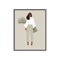 Picture of Palm Girl Fashion I _GroupedProduct_Rectangle_Portrait_Canvas_Framed_
