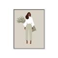 Picture of Palm Girl Fashion I _GroupedProduct_Rectangle_Portrait_Canvas_Framed_