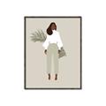 Picture of Palm Girl Fashion I _GroupedProduct_Rectangle_Portrait_Canvas_Framed_