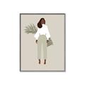 Picture of Palm Girl Fashion I _GroupedProduct_Rectangle_Portrait_Canvas_Framed_