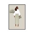 Picture of Palm Girl Fashion I _GroupedProduct_Rectangle_Portrait_Canvas_Framed_