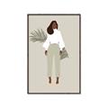 Picture of Palm Girl Fashion I _GroupedProduct_Rectangle_Portrait_Canvas_Framed_