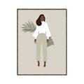 Picture of Palm Girl Fashion I _GroupedProduct_Rectangle_Portrait_Canvas_Framed_