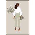 Picture of Palm Girl Fashion I _GroupedProduct_Rectangle_Portrait_Canvas_Framed_