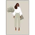 Picture of Palm Girl Fashion I _GroupedProduct_Rectangle_Portrait_Canvas_Framed_