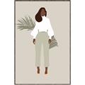 Picture of Palm Girl Fashion I _GroupedProduct_Rectangle_Portrait_Canvas_Framed_