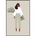 Picture of Palm Girl Fashion I _GroupedProduct_Rectangle_Portrait_Canvas_Framed_