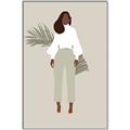 Picture of Palm Girl Fashion I _GroupedProduct_Rectangle_Portrait_Canvas_Framed_