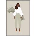 Picture of Palm Girl Fashion I _GroupedProduct_Rectangle_Portrait_Canvas_Framed_