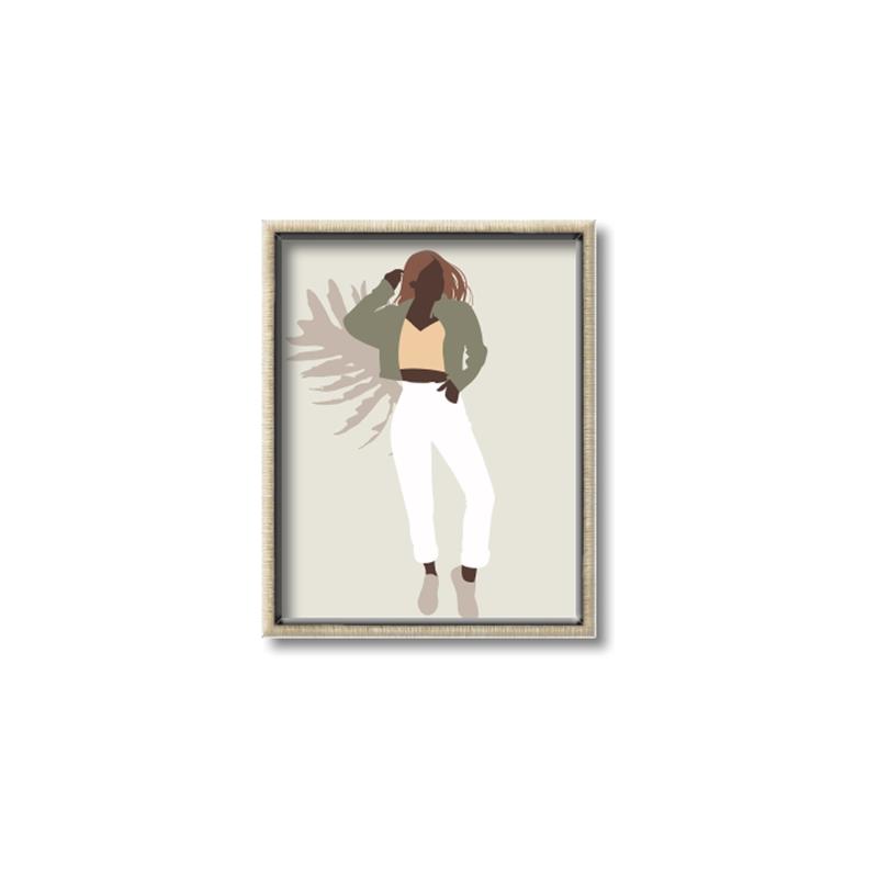 Picture of Palm Girl Fashion II  _GroupedProduct_Rectangle_Portrait_Canvas_Framed_