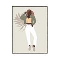 Picture of Palm Girl Fashion II  _GroupedProduct_Rectangle_Portrait_Canvas_Framed_