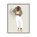 Picture of Palm Girl Fashion II  _GroupedProduct_Rectangle_Portrait_Canvas_Framed_