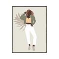 Picture of Palm Girl Fashion II  _GroupedProduct_Rectangle_Portrait_Canvas_Framed_