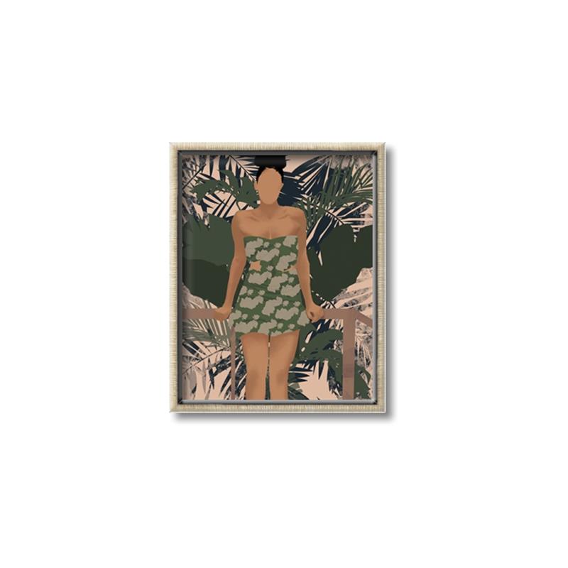 Picture of Tropical Lady II _GroupedProduct_Rectangle_Portrait_Canvas_Framed_