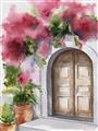 Picture of Red Floral Arch _GroupedProduct_Rectangle_Portrait_Unframed_Print_Only_