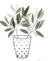 Picture of Leaves in Fun Vase I _GroupedProduct_Rectangle_Portrait_Unframed_Print_Only_