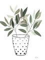Picture of Leaves in Fun Vase I _GroupedProduct_Rectangle_Portrait_Unframed_Print_Only_