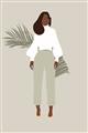 Picture of Palm Girl Fashion I _GroupedProduct_Rectangle_Portrait_Unframed_Print_Only_