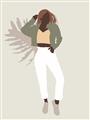Picture of Palm Girl Fashion II  _GroupedProduct_Rectangle_Portrait_Unframed_Print_Only_