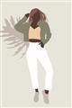 Picture of Palm Girl Fashion II  _GroupedProduct_Rectangle_Portrait_Unframed_Print_Only_