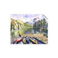 Picture of Canoe at Lake Louise  _GroupedProduct_Rectangle_Landscape_Unframed_Print_Only_