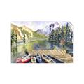 Picture of Canoe at Lake Louise  _GroupedProduct_Rectangle_Landscape_Unframed_Print_Only_