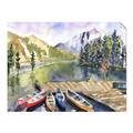 Picture of Canoe at Lake Louise  _GroupedProduct_Rectangle_Landscape_Unframed_Print_Only_